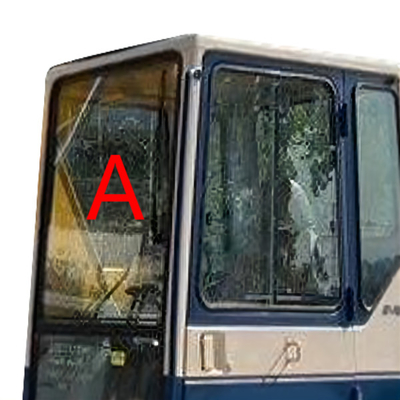 Sostituzione di vetro di Front Up Tempered Glass Window della carrozza di KOMATSU di verde del FCC
