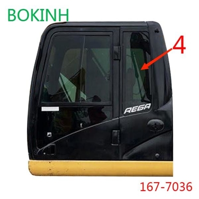 167-7036 la posizione posteriore di vetro NO.4 della porta sinistra della carrozza di CATERPILLAR ha temperato il vetro