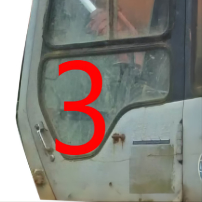 L'escavatore Glass Cab Window di 4457176 HITACHI sinistro la porta che la posizione più bassa NO.3 ha temperato il vetro