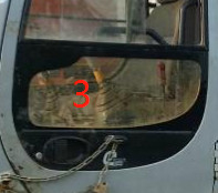 4457174 l'escavatore Glass Cab Window di HITACHI che la posizione diritta NO.2 di parte di sinistra hanno temperato il vetro