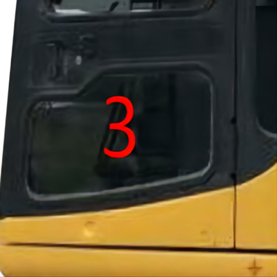 Posizione più bassa NO.3 della porta sinistra di vetro della carrozza di Cabin KOMATSU dell'escavatore di iso