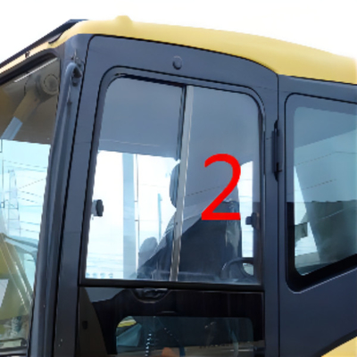 Posizione laterale di piegamento NO.2 diritto di Cab Glass Left dell'escavatore resistente di KOMATSU