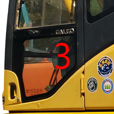Posizione più bassa NO.3 Digger Window Replacement della porta sinistra di vetro della carrozza dell'OEM KOMATSU