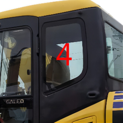 L'escavatore resistente Window Glass Cab della temperatura indietro la posizione NO.4 di parte di sinistra