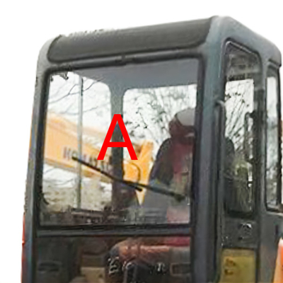 Escavatore Cab Glass Front Up Position A 5mm di DAEWOO DH55 spessi