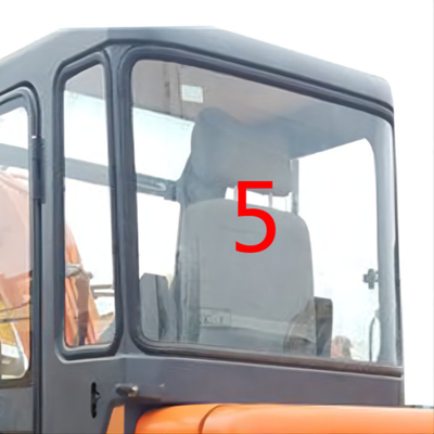 Posizione laterale posteriore bianca NO.5 di Cab Glass DAEWOO DH55 dell'escavatore