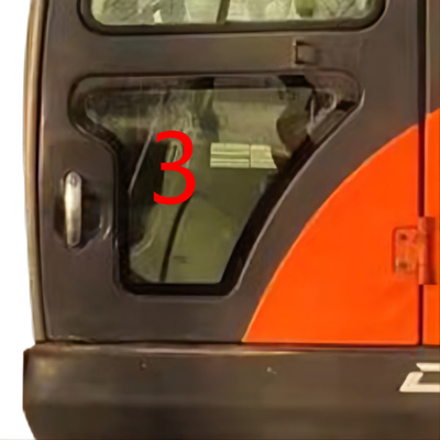 Posizione più bassa NO.3 della porta sinistra di DOOSAN Mini Digger Glass Replacement RoHS
