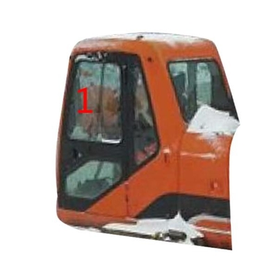 La posizione sinistra NO.1 del lato di inclinazione di vetro di DX220LC-7 DX225LC-9 DOOSAN ha temperato l'escavatore Cab Glass