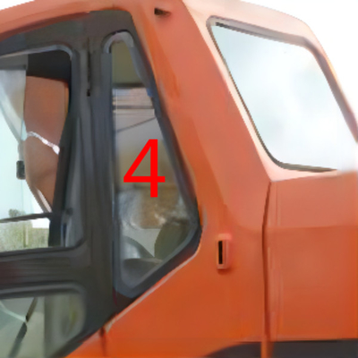 L'iso ha temperato il vetro per la posizione posteriore NO.4 della porta sinistra del parabrezza DOOSAN