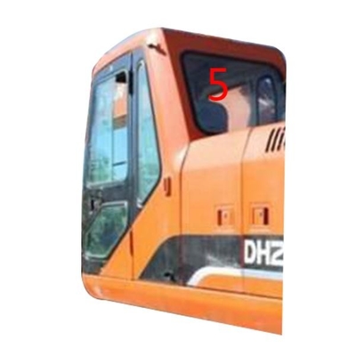 Il vetro di Cabin DOOSAN dell'escavatore DH215-9 ha temperato la sostituzione posteriore della finestra laterale