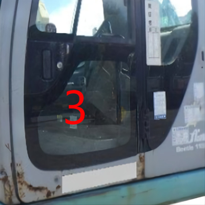 Sostituzione più bassa del tergicristallo di verde di posizione NO.3 di Glass Left Door dell'escavatore dell'OEM KOBELCO