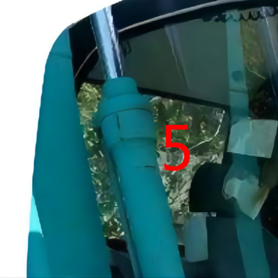 Posizione laterale No.5 di Glass Green Back dell'escavatore di Bent Resistant KOBELCO