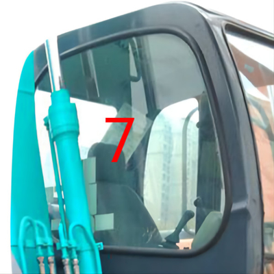 Vetro su ordinazione Mini Excavator Glass verde del parabrezza della destra KOBELCO