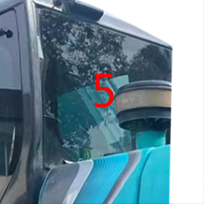 Vetro temperato inclinazione bianca del parabrezza di posizione NO.5 di Glass Back Side dell'escavatore di KOBELCO
