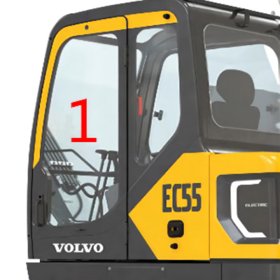 Posizione di vetro NO.1 Digger Window Replacement della porta sinistra del parabrezza di EC55 VOLVO