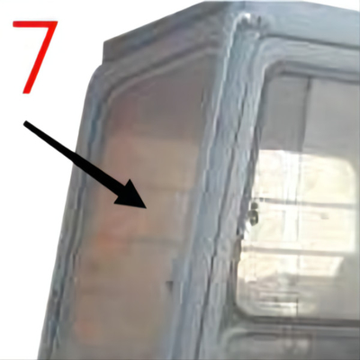 La posizione No.7 di Glass Right Side dell'escavatore di EX-1 EX120-1 EX200-1 HITACHI ha temperato il vetro