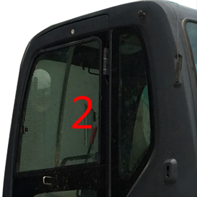 L'escavatore Door Window Replacement di SK230-6 SK-6 SK-8 ha lasciato il parabrezza laterale diritto di posizione NO.2