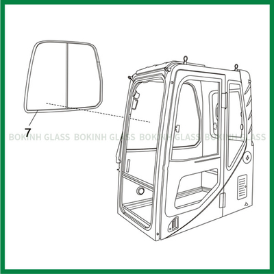 Vetro su ordinazione KATO Mini Digger Glass Replacement del parabrezza di CASO di VOLVO
