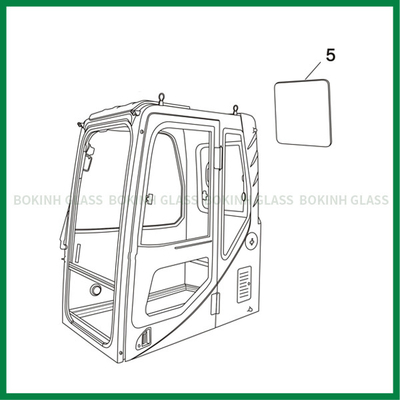 Escavatore Back Side Position NO.5 di Bobcat Custom Windshield Glass BOKINH