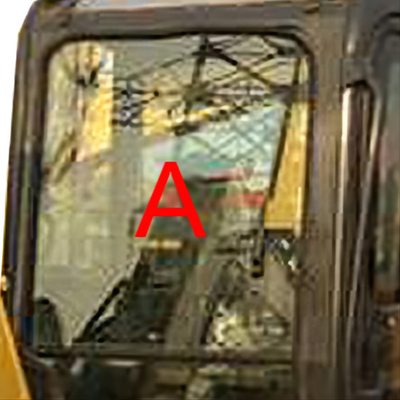 Parabrezza temperato di vetro Front Glass dell'escavatore di PC55MR PC55 5MM della carrozza spessa di KOMATSU