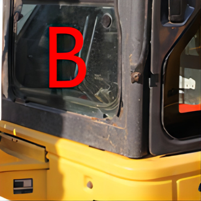 La sostituzione di PC55MR Front Down Komatsu Excavator Glass ha temperato 5MM di vetro
