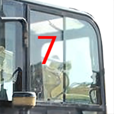 Posizione laterale No.7 di Window Replacement Right dell'escavatore di KOMATSU PC55MR del PUNTO