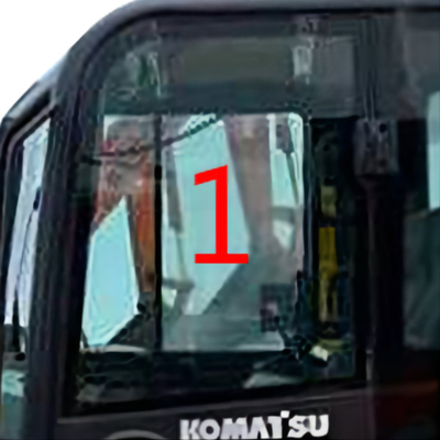 Posizione di vetro NO.1 grandi 5mm di vetro di parte di sinistra della carrozza di PC56-7 PC56 KOMATSU densamente