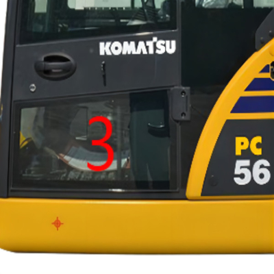 Sostituzione più bassa della finestra di posizione NO.3 della porta sinistra di vetro della carrozza dell'OEM KOMATSU PC6-7 PC56