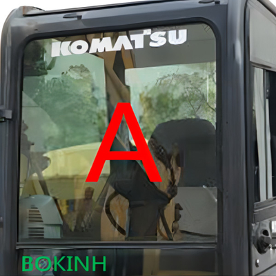 Parabrezza di vetro Front Tempered Glass della carrozza di PC70-8 PC60-8 KOMATSU
