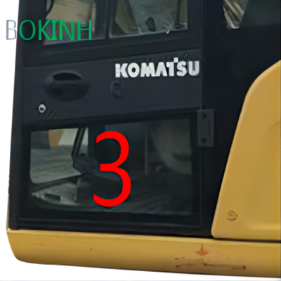 Posizione più bassa NO.3 Digger Window Replacement della porta sinistra dell'OEM di vetro della carrozza di PC70-8 KOMATSU