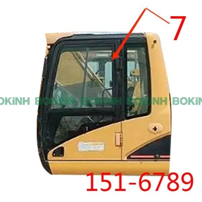 posizione NO.7 della destra di vetro 151-6789 della carrozza di CATERPILLAR di altezza di 1340mm grande